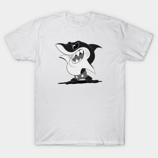 Jaws Shark (black and white) T-Shirt